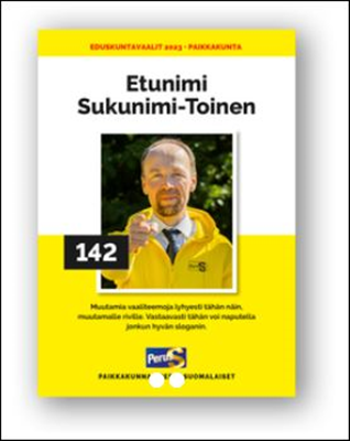 Kortti A5 kaksipuoleinen omalla aineistolla